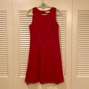 LOFT Red Sleeveless Dress